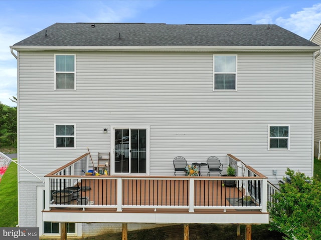 171 Cougill Rd, Middletown, VA 22645 - back of house featuring a wooden deck and roof with shingles
