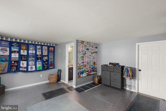 interior space with baseboards
