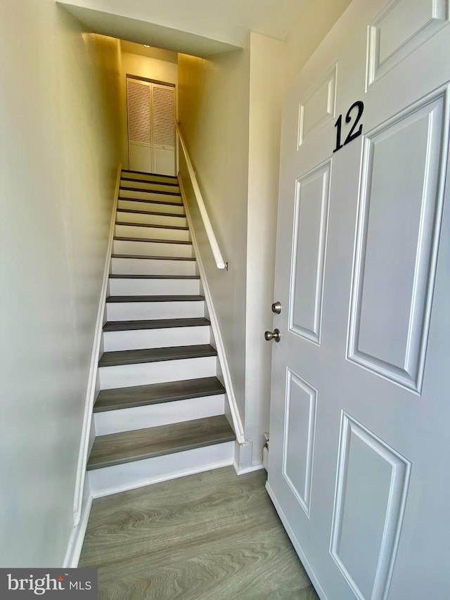 4901 Harbor Beach Blvd Unit P12, Brigantine, NJ 08203 - stairs featuring baseboards and wood finished floors