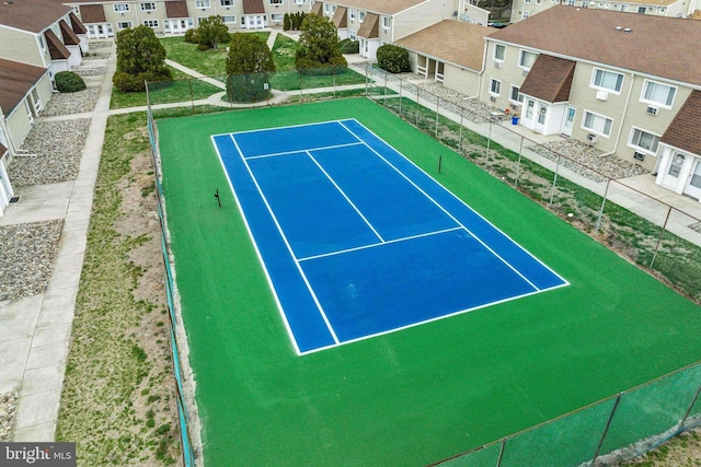 4901 Harbor Beach Blvd Unit P12, Brigantine, NJ 08203 - view of tennis court featuring fence and a residential view
