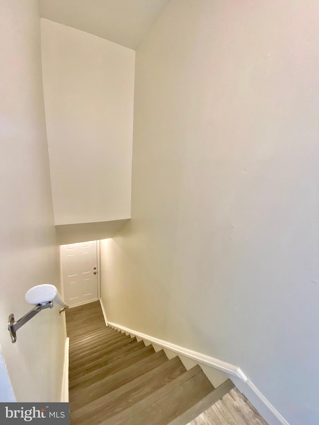 4901 Harbor Beach Blvd Unit P12, Brigantine, NJ 08203 - stairs with baseboards and wood finished floors