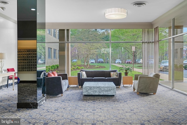 sunroom with visible vents