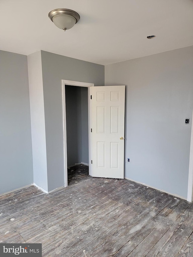 interior space with wood finished floors