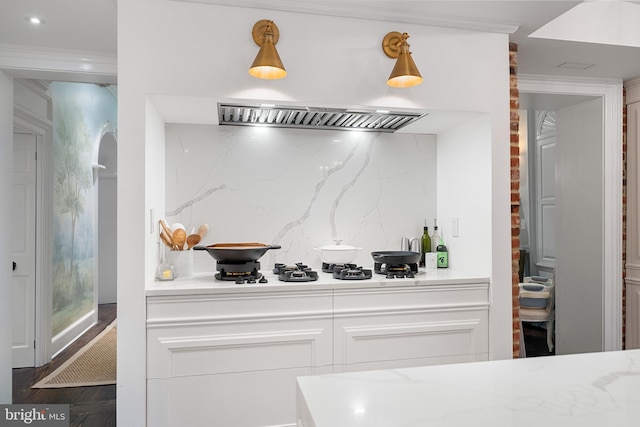 109 Duke St, Alexandria, VA 22314 - kitchen featuring wood finished floors and arched walkways