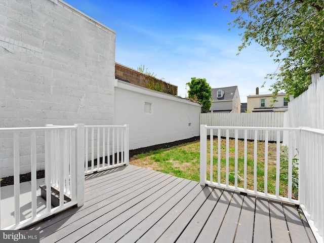 416 Middlesex St, Gloucester City, NJ 08030 - wooden terrace with fence private yard