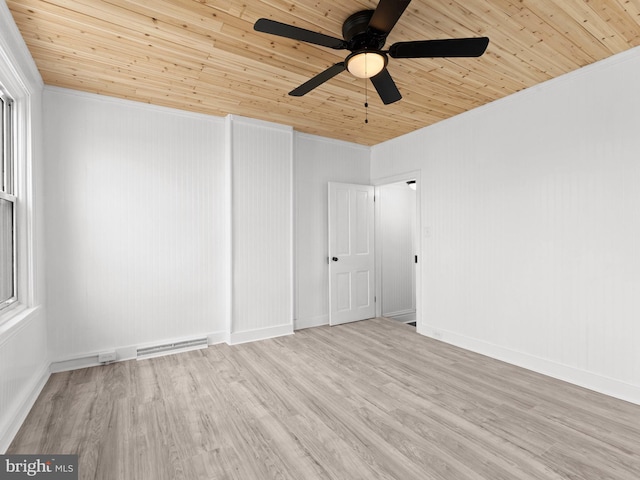 416 Middlesex St, Gloucester City, NJ 08030 - unfurnished room featuring wood ceiling, ceiling fan, visible vents, wood finished floors, and ornamental molding