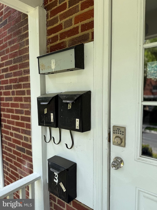 exterior details with brick siding
