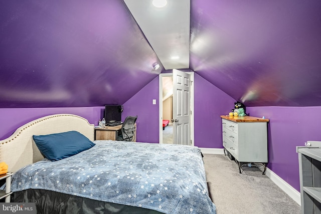 1016 Leiper St, Crum Lynne, PA 19022 - bedroom with carpet floors, baseboards, and lofted ceiling