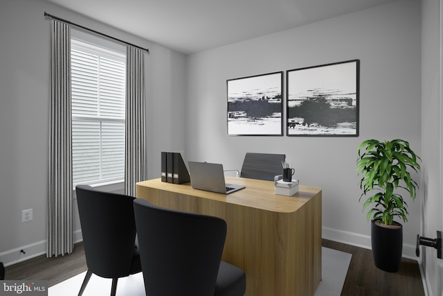 1219 Bear Branch Rd, Laurel, MD 20708 - office space featuring baseboards and dark wood-style flooring