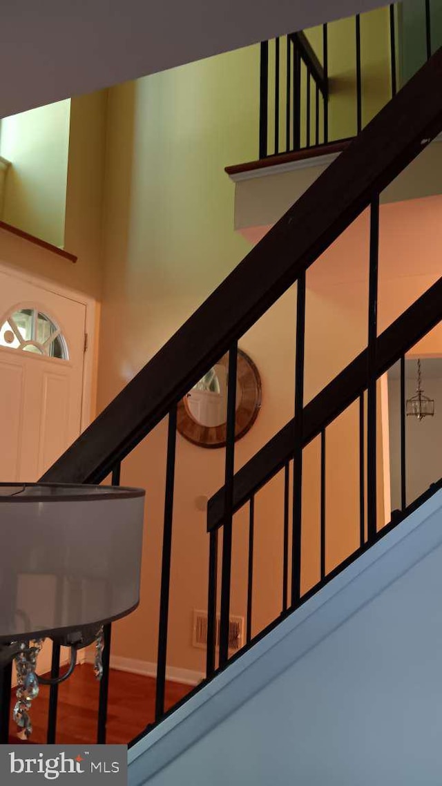 6010 Timber Hollow Ln, Springfield, VA 22152 - stairway featuring visible vents