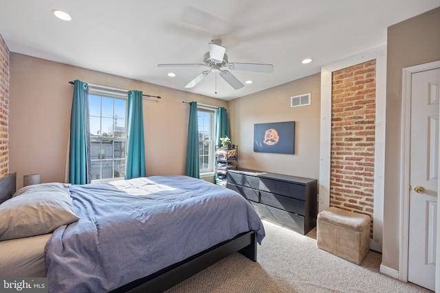 250 S Bouldin St, Baltimore, MD 21224 - carpeted bedroom with ceiling fan, recessed lighting, and visible vents