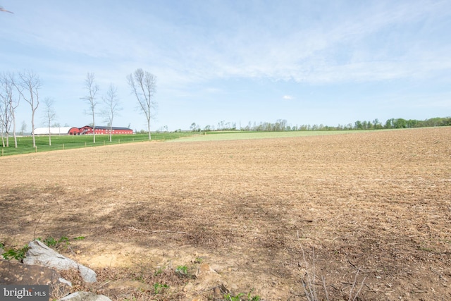 exterior space featuring a rural view