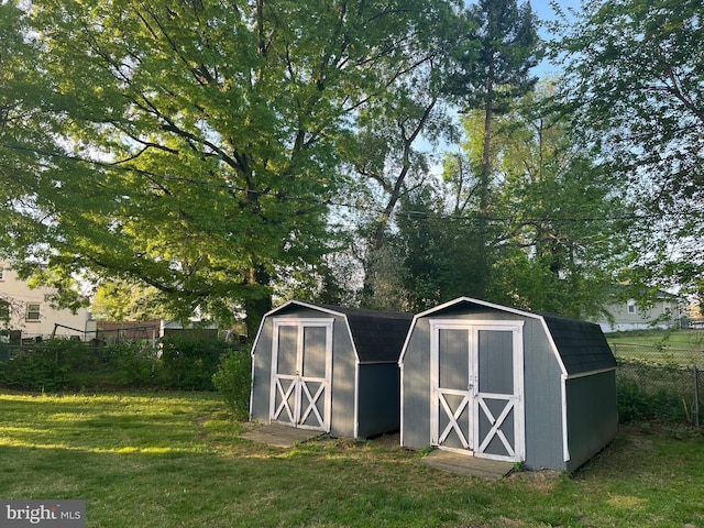 view of shed