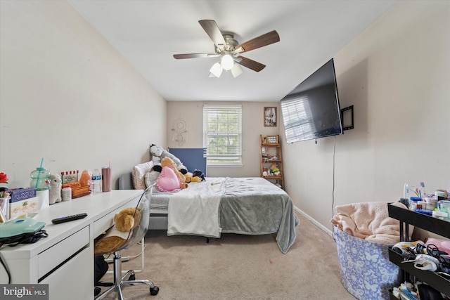 11757 Dimarco Dr, Philadelphia, PA 19154 - bedroom featuring light colored carpet, a desk, and a ceiling fan