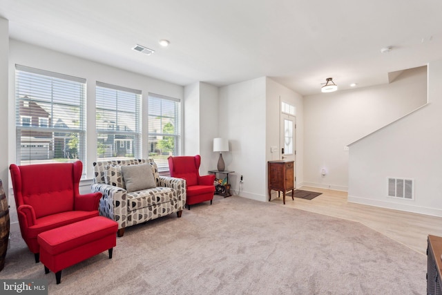 1490 Meadowlark Glen Rd, Dumfries, VA 22026 - sitting room featuring baseboards, carpet flooring, and recessed lighting