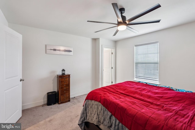 1490 Meadowlark Glen Rd, Dumfries, VA 22026 - bedroom featuring light carpet, baseboards, and ceiling fan