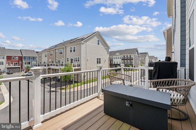 1490 Meadowlark Glen Rd, Dumfries, VA 22026 - wooden deck with a residential view