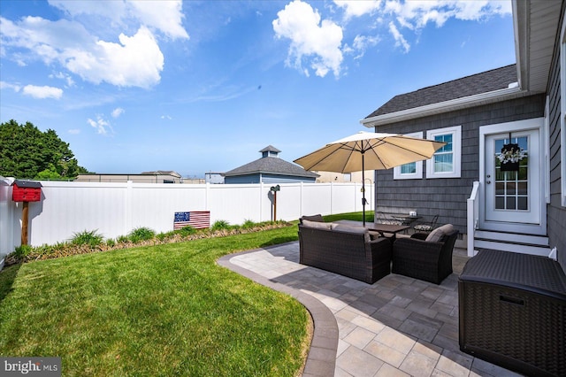 38284 Clearwater Ct, Ocean View, DE 19970 - view of yard featuring fence and a patio area
