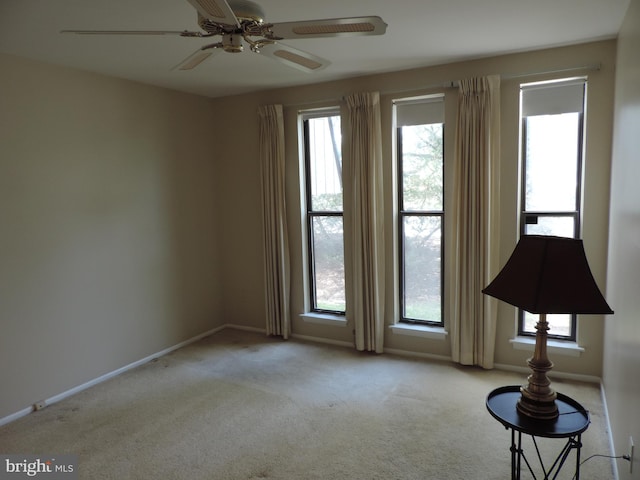 25 Church Rd Unit 007, Maple Shade, NJ 08052 - spare room with carpet floors, a ceiling fan, and baseboards