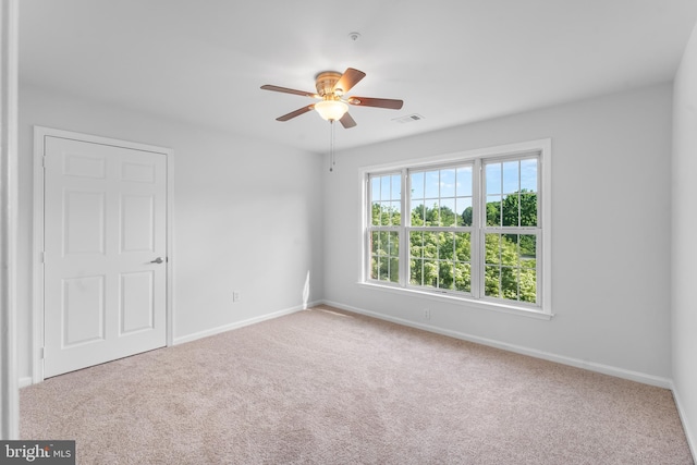 601 James Ridge Rd, Bowie, MD 20721 - carpeted empty room featuring ceiling fan and baseboards