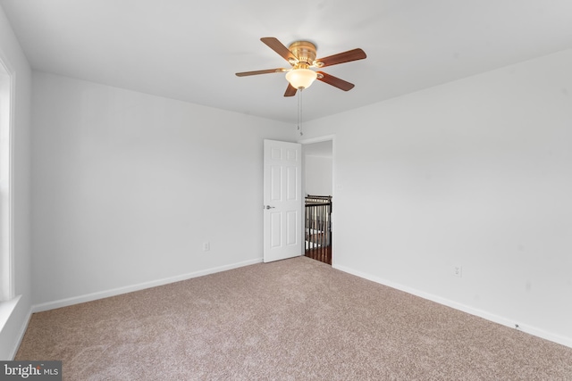 601 James Ridge Rd, Bowie, MD 20721 - carpeted spare room featuring ceiling fan and baseboards