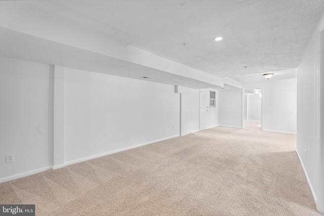 601 James Ridge Rd, Bowie, MD 20721 - finished basement featuring light carpet, baseboards, and recessed lighting