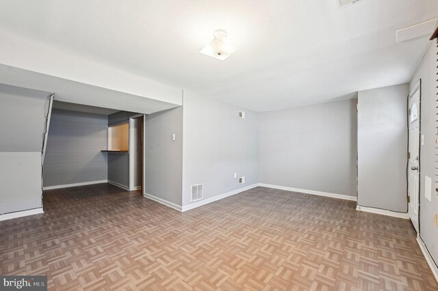 finished below grade area featuring baseboards