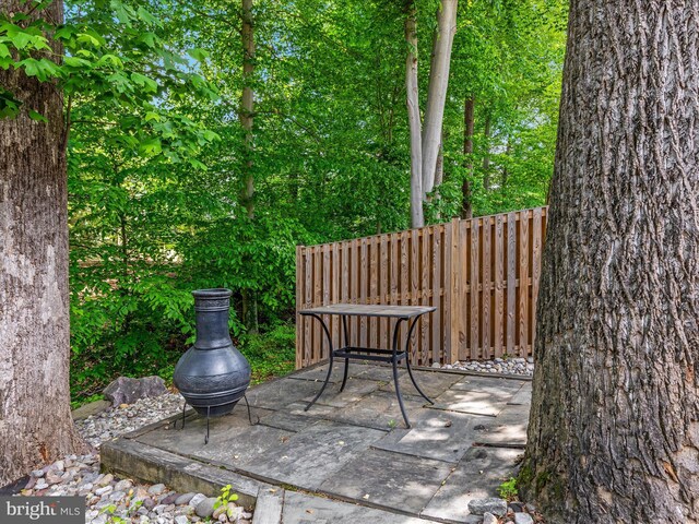 view of patio with fence