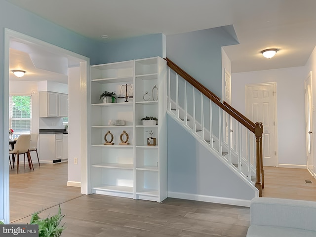 411 N Ln, Prince Frederick, MD 20678 - stairs with wood finished floors and baseboards