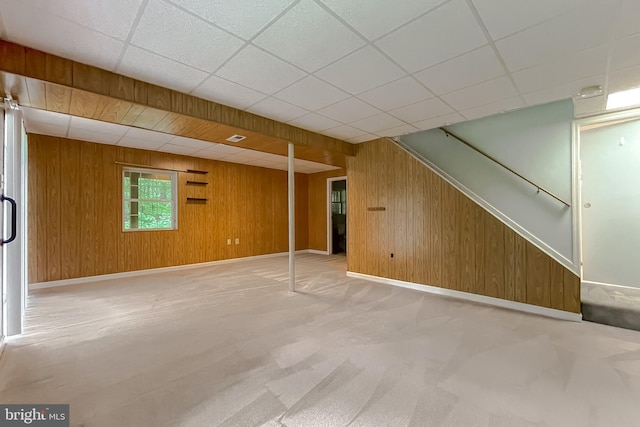 411 N Ln, Prince Frederick, MD 20678 - additional living space featuring wood walls, carpet flooring, and baseboards