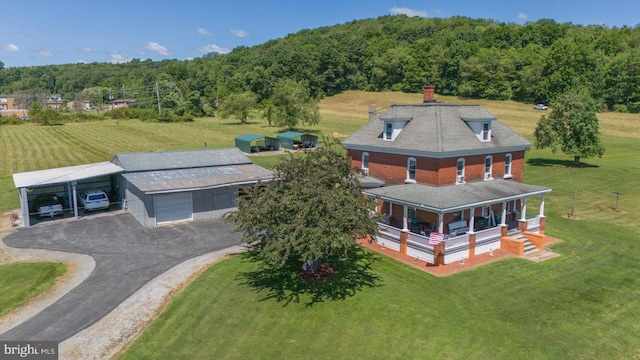 2050 Legion Rd, Clearfield, PA 16830 - bird's eye view featuring a forest view and a rural view