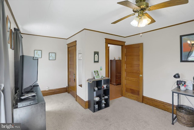 2050 Legion Rd, Clearfield, PA 16830 - interior space featuring baseboards, ornamental molding, and ceiling fan