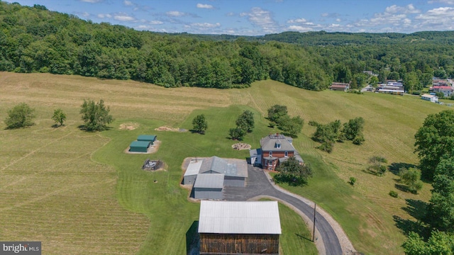 2050 Legion Rd, Clearfield, PA 16830 - drone / aerial view featuring a wooded view