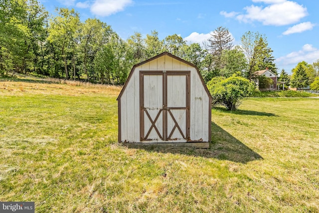 view of shed