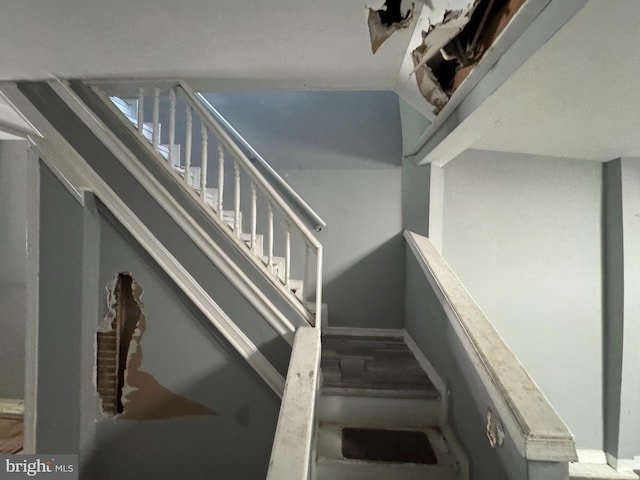 1505 Ramsay St, Baltimore, MD 21223 - stairs featuring baseboards