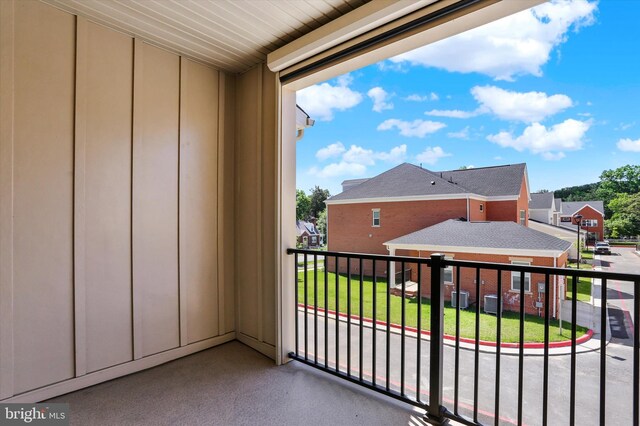 balcony with a residential view