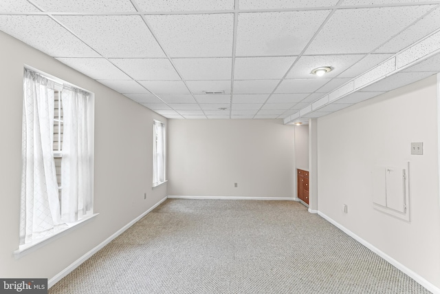 493 Stoneglen St, Collegeville, PA 19426 - basement featuring baseboards, carpet, and a drop ceiling
