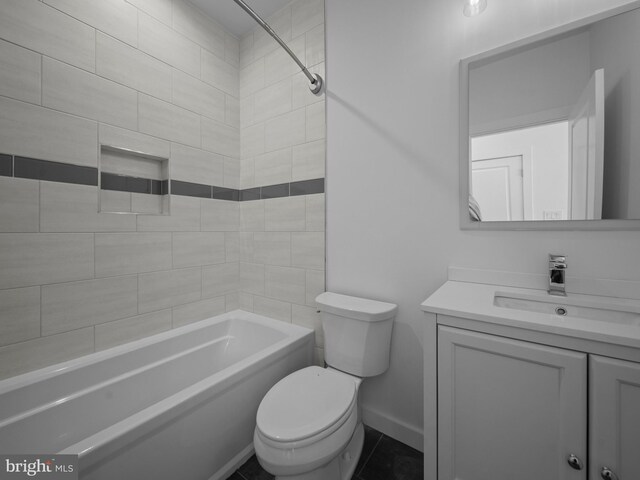 106-12 W Jefferson St Unit 2, Philadelphia, PA 19122 - bathroom featuring toilet, vanity, and shower / tub combination
