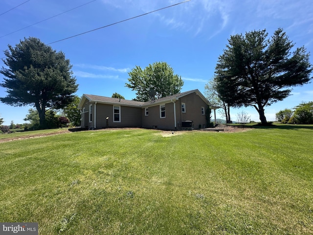 111 Heron Ln, Augusta, WV 26704 - view of side of property featuring a lawn and central air condition unit