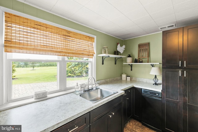 111 Heron Ln, Augusta, WV 26704 - kitchen with a sink, open shelves, and light countertops