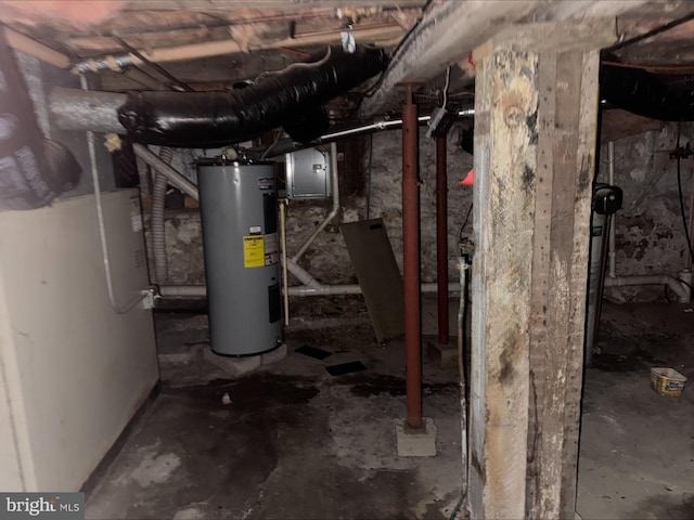 1646 W Norwegian St, Pottsville, PA 17901 - unfinished below grade area featuring electric panel and electric water heater