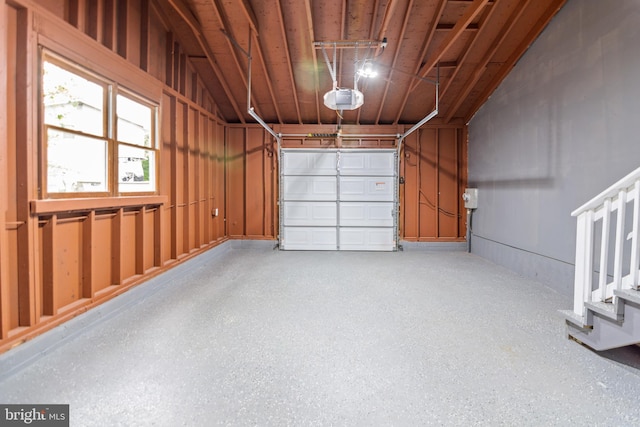 garage featuring a garage door opener