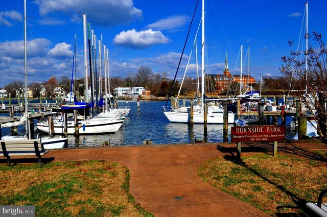 316 Burnside St Unit 101, Annapolis, MD 21403 - dock featuring a water view
