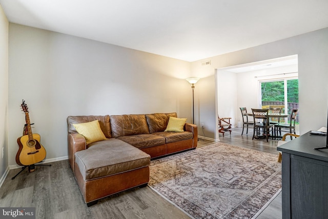 5111 Arrit Ct, Burke, VA 22015 - living area with wood finished floors and baseboards