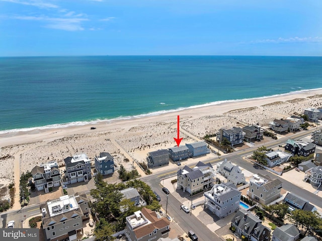 4505-4507 Ocean Blvd, Long Beach Township, NJ 08008 - bird's eye view with a beach view and a water view
