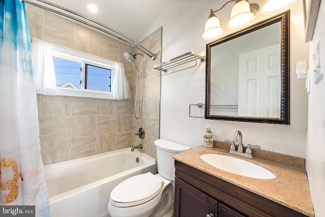 4505-4507 Ocean Blvd, Long Beach Township, NJ 08008 - bathroom with toilet, shower / tub combo with curtain, and vanity