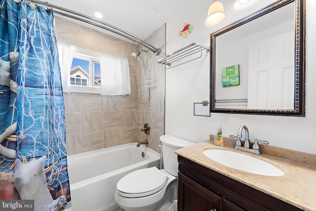 4505-4507 Ocean Blvd, Long Beach Township, NJ 08008 - bathroom featuring shower / bath combination with curtain, toilet, and vanity