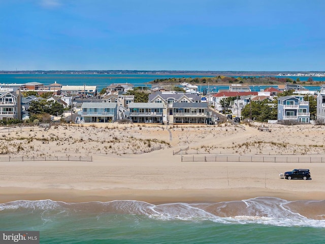 4505-4507 Ocean Blvd, Long Beach Township, NJ 08008 - birds eye view of property with a water view and a beach view