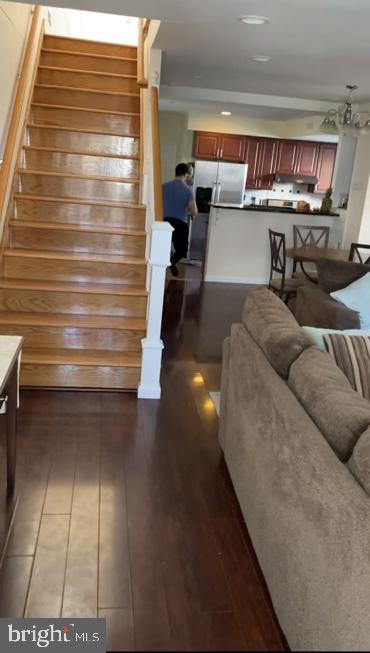 120 Garrett Ave, Bryn Mawr, PA 19010 - staircase featuring recessed lighting and wood finished floors