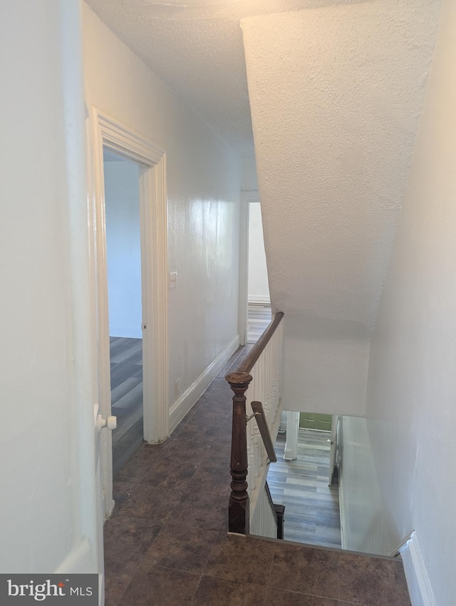 426 Royden St, Camden, NJ 08103 - stairs featuring baseboards and a textured ceiling